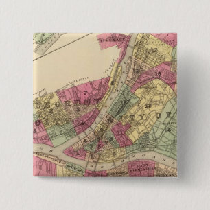 Pittsburgh, Allegheny 15 Cm Square Badge