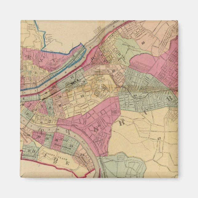 Pittsburgh and Allegheny Magnet (Front)