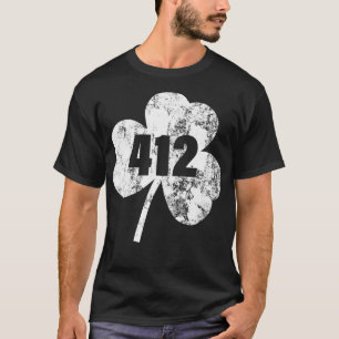 Pittsburgh Area Code 412 St Patricks Day Vintage S T-Shirt