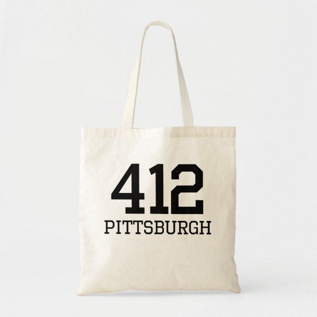 Pittsburgh Area Code 412 Tote Bag (Front)