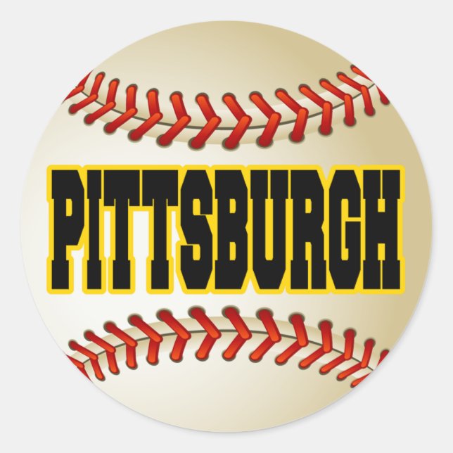 PITTSBURGH BASEBALL CLASSIC ROUND STICKER (Front)
