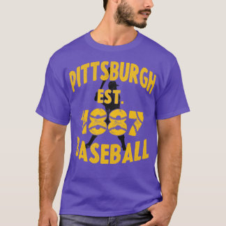Pittsburgh Baseball Est 1887 Baseball Batter Vinta T-Shirt