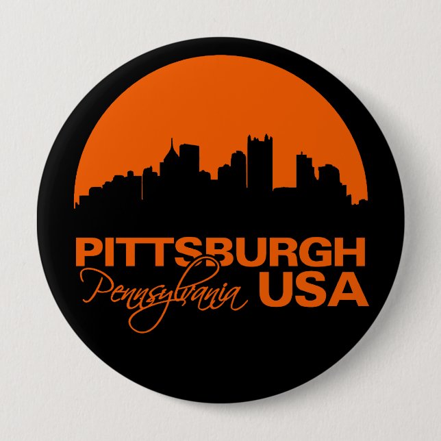 PITTSBURGH button - huge, customisable (Front)