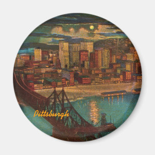 Pittsburgh By Moonlight Magnet