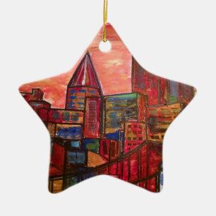 Pittsburgh Ceramic Tree Decoration