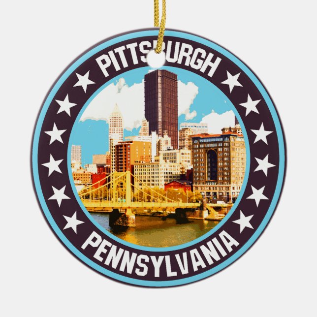 Pittsburgh                                         ceramic tree decoration (Front)