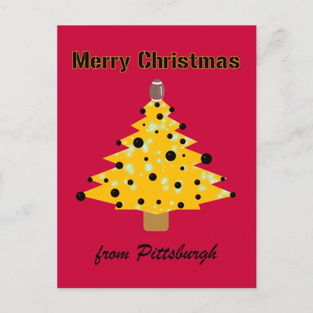 Pittsburgh Christmas Holiday Postcard (Front)