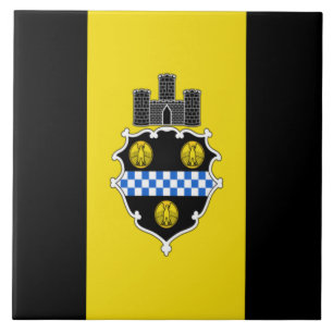 Pittsburgh city flag tile