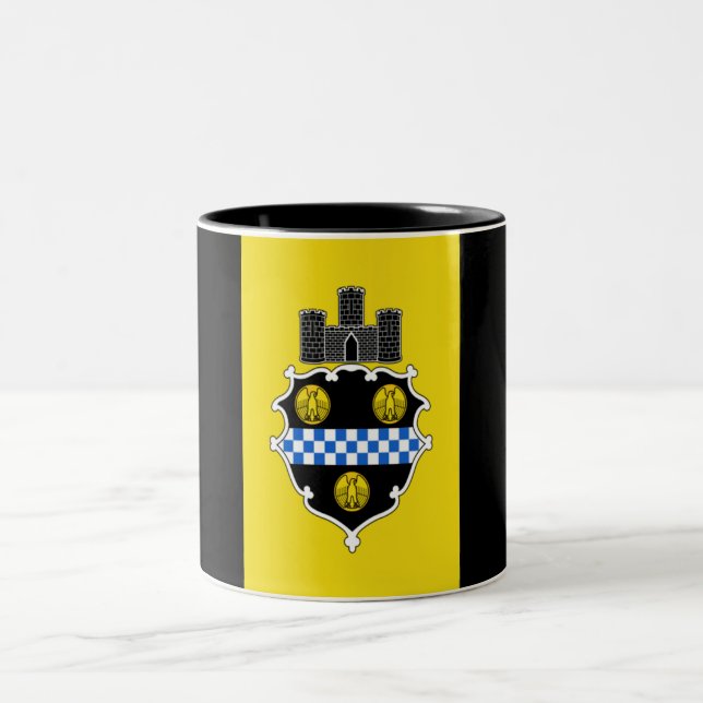 Pittsburgh city flag Two-Tone coffee mug (Center)