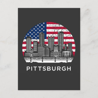 Pittsburgh City Pennsylvania Flag Postcard