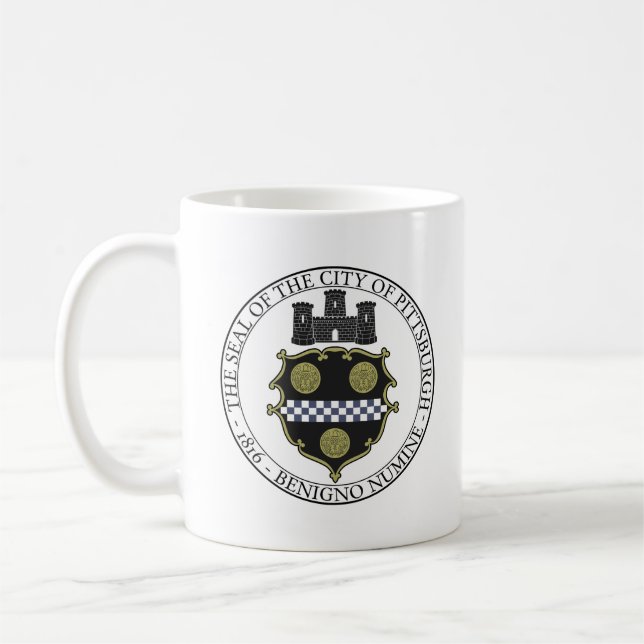Pittsburgh city seal coffee mug (Left)