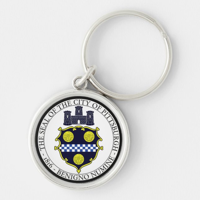 Pittsburgh city seal key ring (Front)