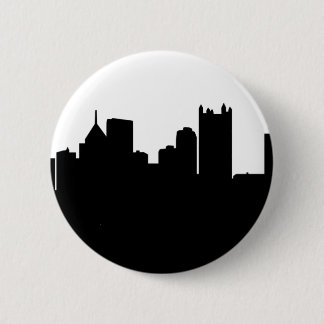 Pittsburgh City Skyline 6 Cm Round Badge