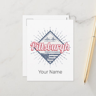 Pittsburgh City United States Pennsylvania USA Holiday Postcard