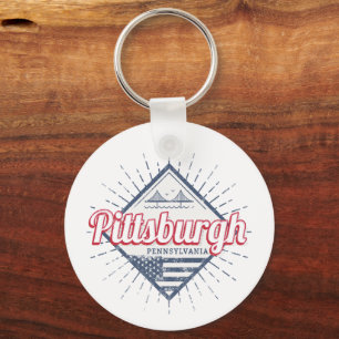 Pittsburgh City United States Pennsylvania USA Key Ring