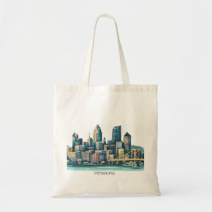 Pittsburgh Cityscape Tote Bag