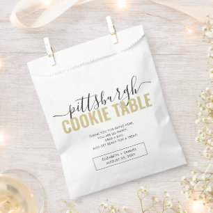 Pittsburgh Cookie Table Poem Wedding Favour Bags