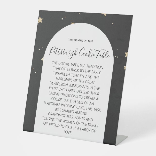 PITTSBURGH COOKIE TABLE SIGN WEDDING (Front)