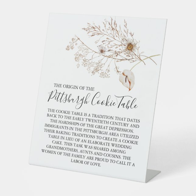 PITTSBURGH COOKIE TABLE SIGN WEDDING (Front)