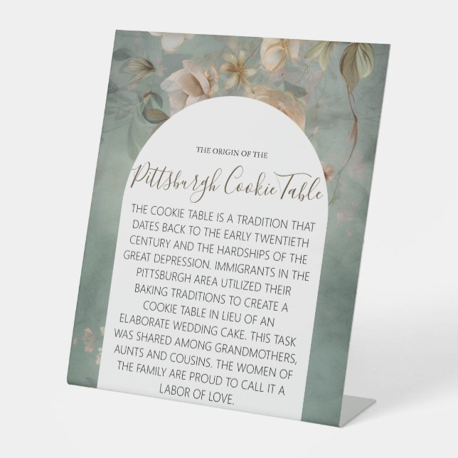 PITTSBURGH COOKIE TABLE SIGN WEDDING (Front)