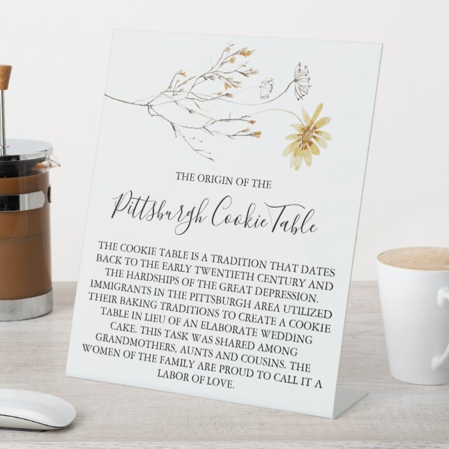 PITTSBURGH COOKIE TABLE SIGN WEDDING (In SItu)