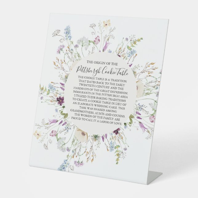 PITTSBURGH COOKIE TABLE SIGN WEDDING (Front)