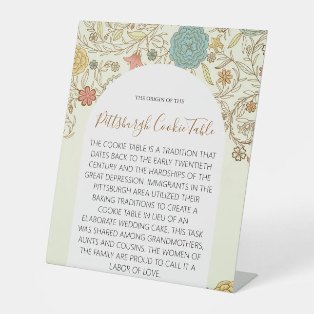 PITTSBURGH COOKIE TABLE SIGN WEDDING (Front)