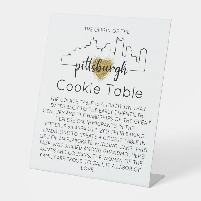 PITTSBURGH COOKIE TABLE SIGN WEDDING (Front)