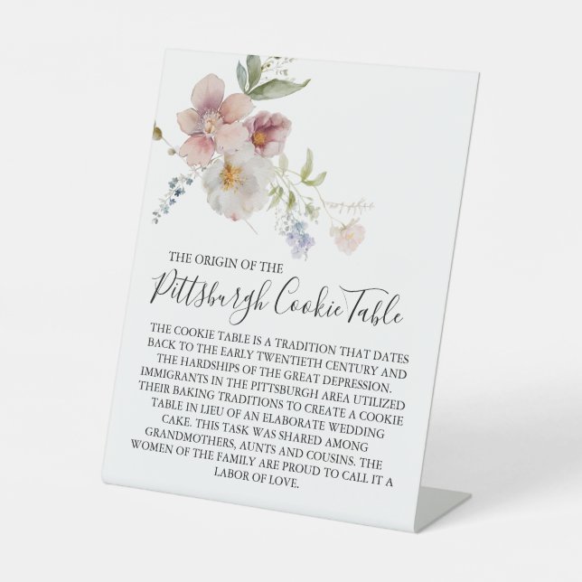 PITTSBURGH COOKIE TABLE SIGN WEDDING (Front)