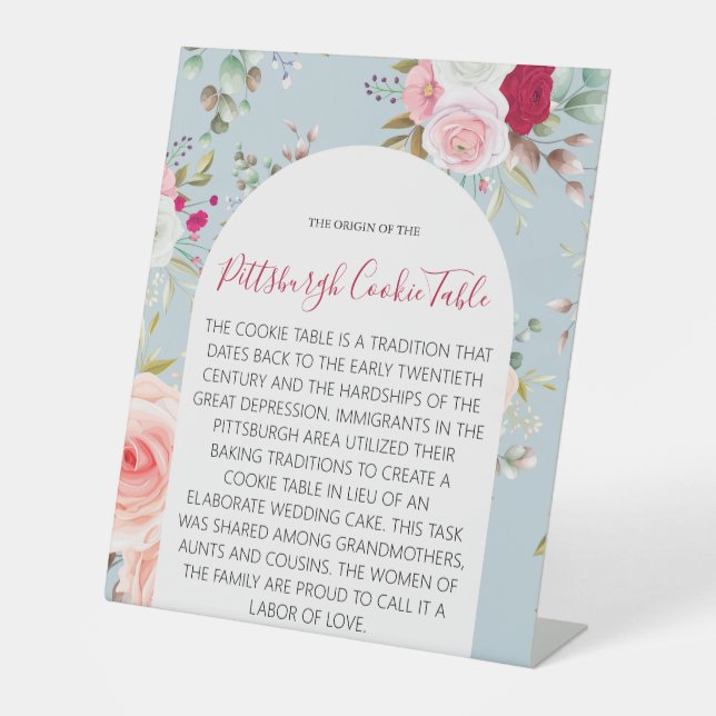 PITTSBURGH COOKIE TABLE SIGN WEDDING (Front)