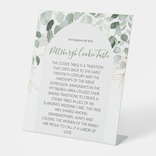 PITTSBURGH COOKIE TABLE SIGN WEDDING (Front)