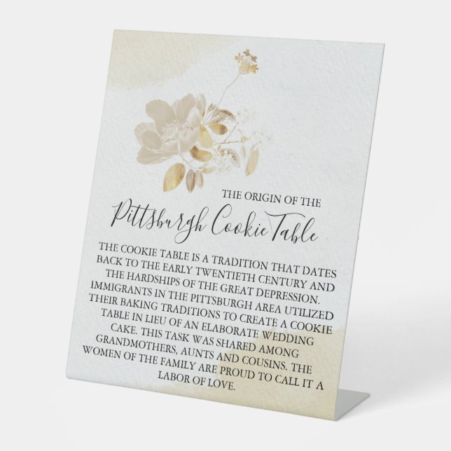 PITTSBURGH COOKIE TABLE SIGN WEDDING (Front)