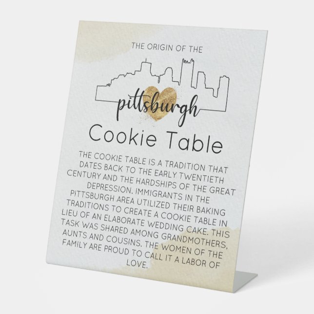PITTSBURGH COOKIE TABLE SIGN WEDDING (Front)
