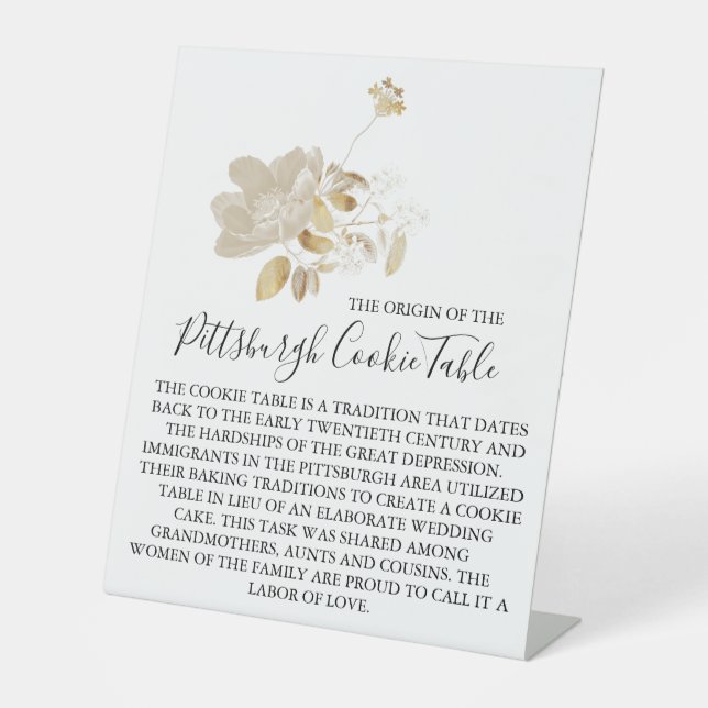 PITTSBURGH COOKIE TABLE SIGN WEDDING (Front)