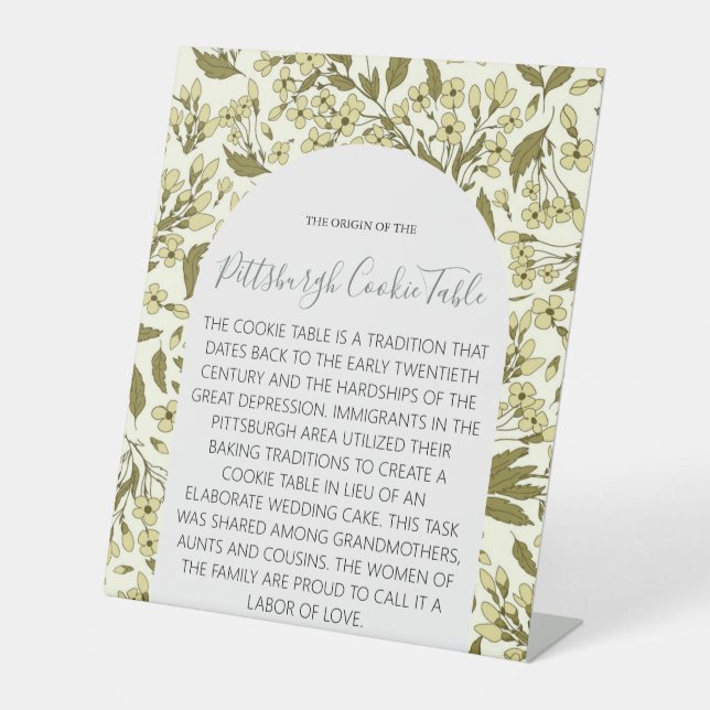PITTSBURGH COOKIE TABLE SIGN WEDDING (Front)