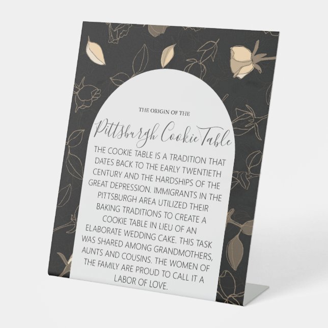 PITTSBURGH COOKIE TABLE SIGN WEDDING (Front)
