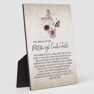 PITTSBURGH COOKIE TABLE SIGN WEDDING PLAQUE
