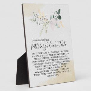 PITTSBURGH COOKIE TABLE SIGN WEDDING PLAQUE