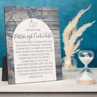PITTSBURGH COOKIE TABLE SIGN WEDDING TABLE SIGN PLAQUE