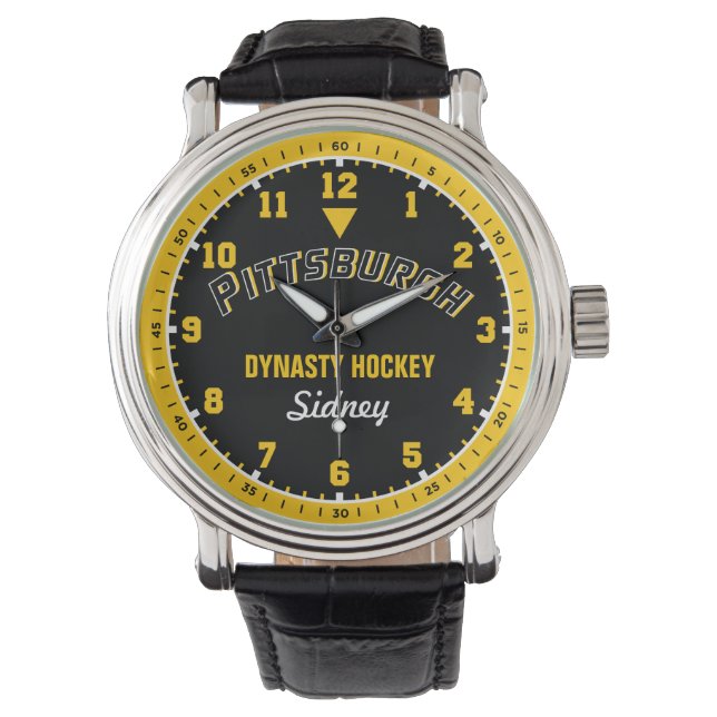 Pittsburgh Dynasty Hockey 12 Hour Watch (Front)