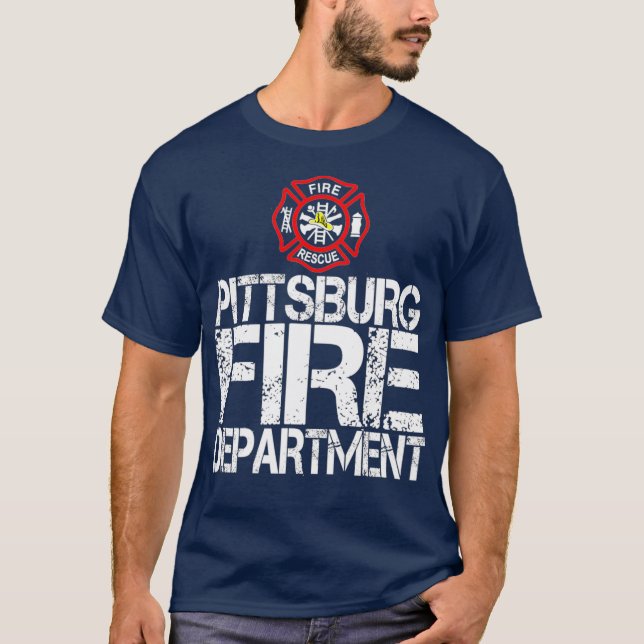 Pittsburgh Fire Dept with Florian Cross Family T-Shirt (Front)