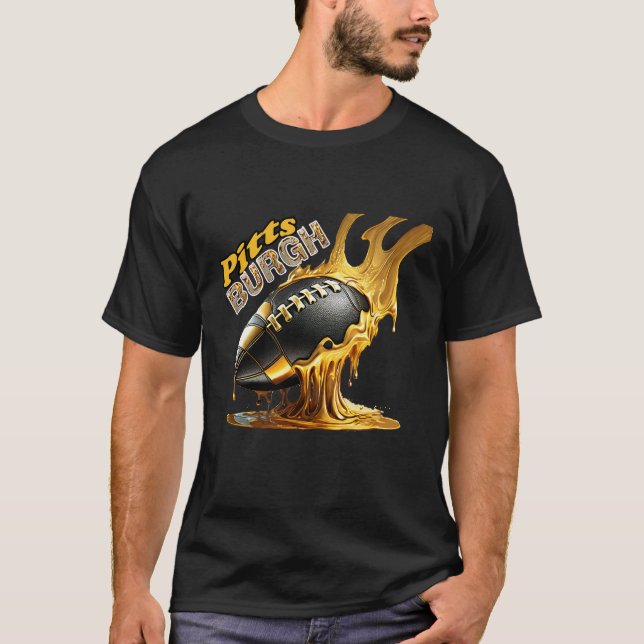 Pittsburgh Football Fans - Molten Steel T-Shirt (Front)