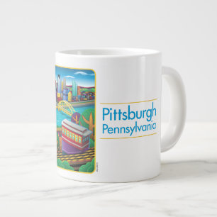 Pittsburgh From Above Large Coffee Mug