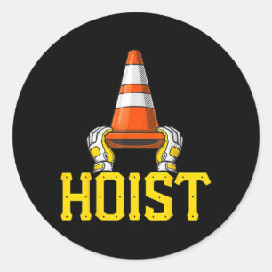 Pittsburgh Hoist The Traffic Cone Classic Round Sticker
