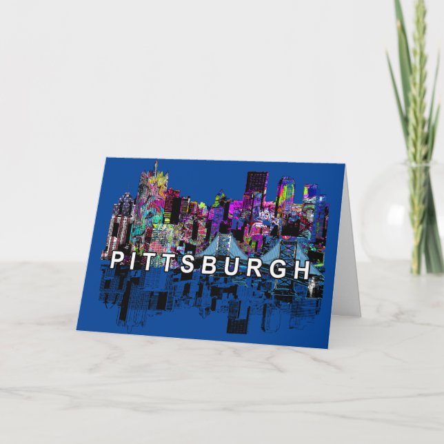 Pittsburgh in graffiti card (Front)