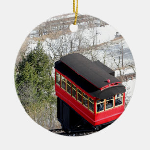 Pittsburgh Incline Plane Ceramic Tree Decoration