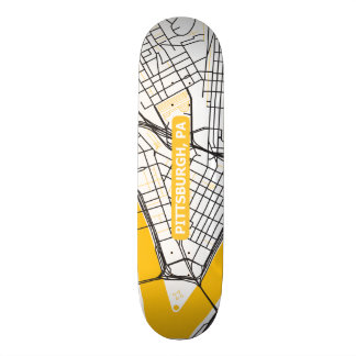 Pittsburgh Map 3 Skateboard