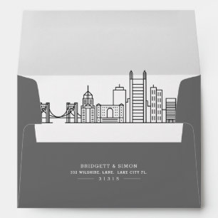 Pittsburgh Modern Deco   Skyline Reveal Envelope