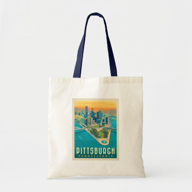 Pittsburgh, PA | Bird's Eye View Tote Bag (Front)