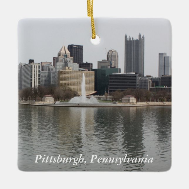 Pittsburgh, PA Ceramic Ornament (Front)
